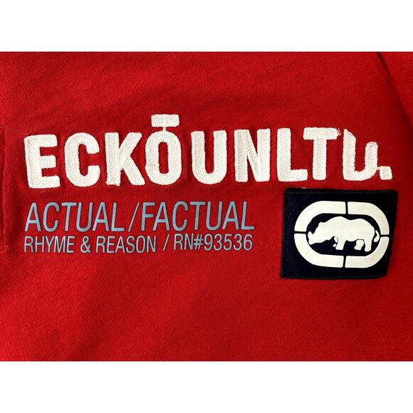 VTG Y2K Ecko Unltd T-shirt Mens Medium embroidered hip hop rap heavy weight - Picture 2 of 13